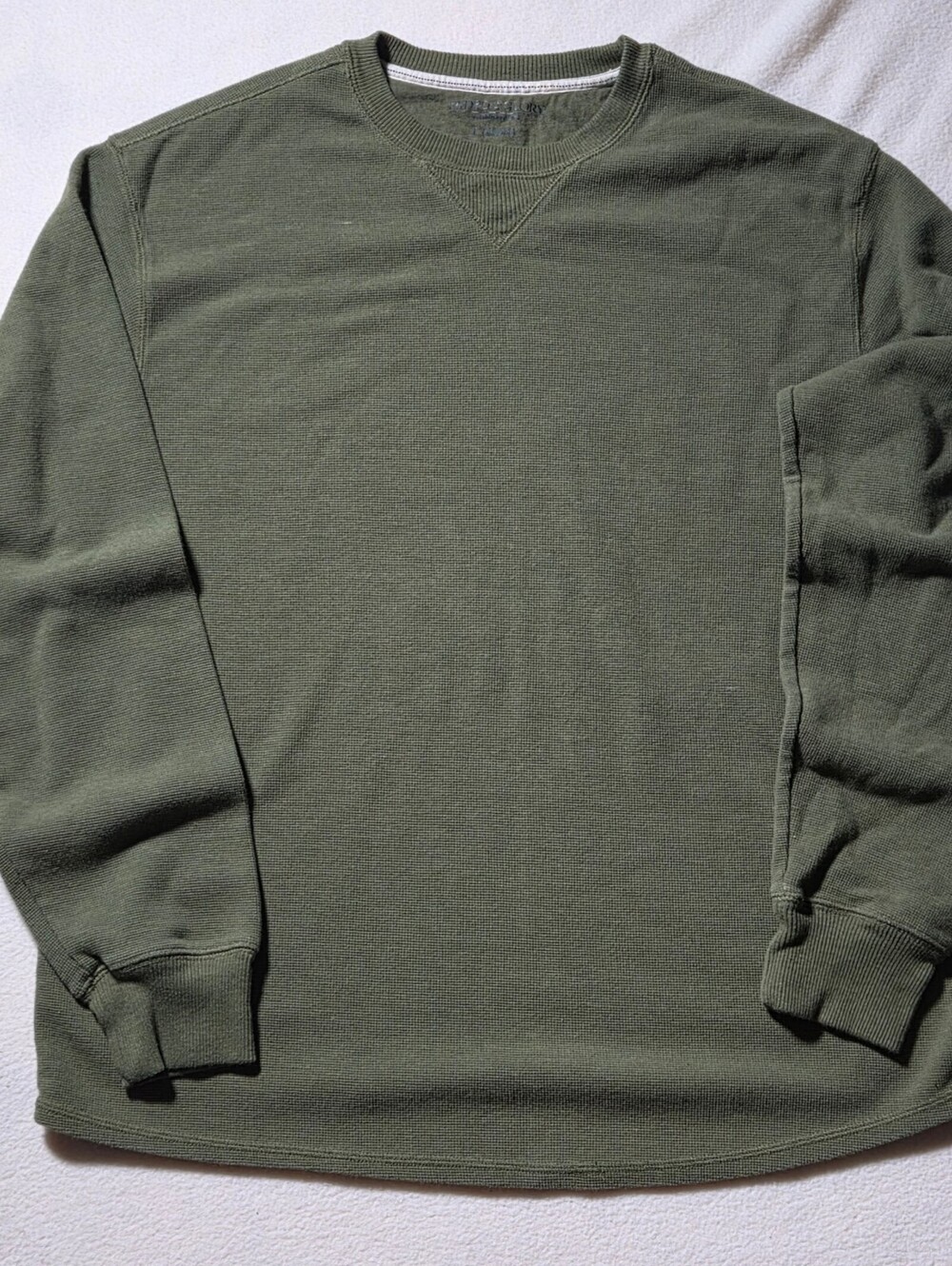 Long Sleeve Faded Glory olive green knit top